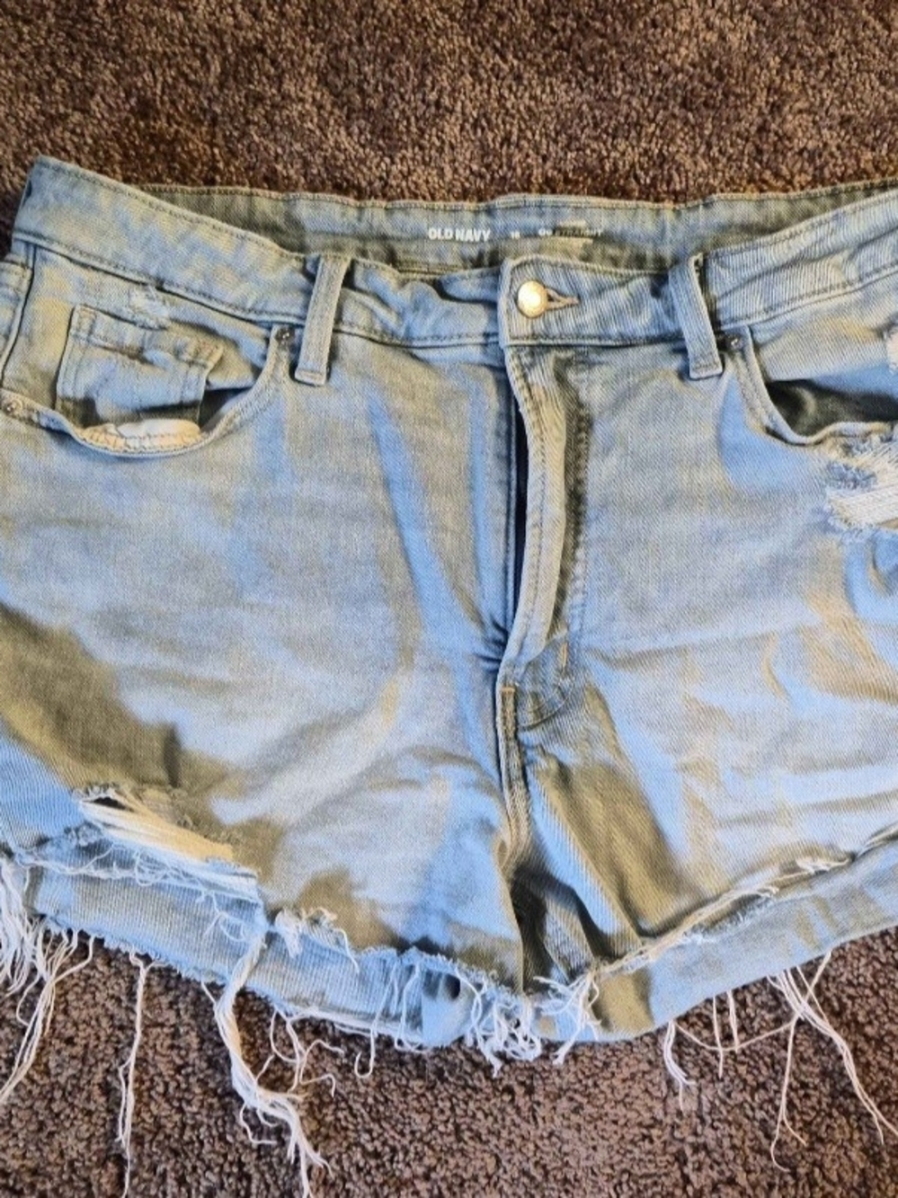 Old Navy Light Blue Distressed Cutoff Denim Shorts